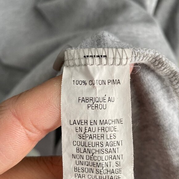 LL Bean Long Sleeve Polo Shirt Pima Cotton Men's Large Gray 262175 - Picture 4 of 5